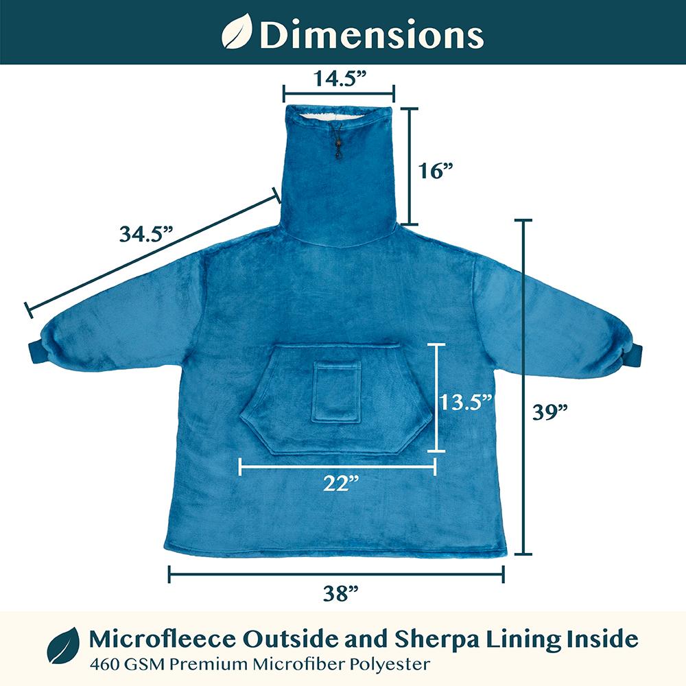 PAVILIA Sherpa Wearable Blanket Hoodie Women Men, Oversized Hoodie Sweatshirt Blanket, Hooded Sweater Blanket Neck Warmer, Thick Fleece Hug Sleep Pod Adult, Cozy Warm Plush Gift Ideas Mom Wife