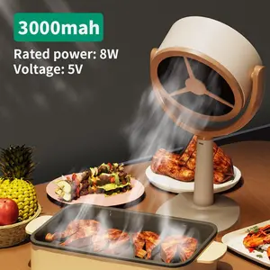 Portable USB Range Hood, Compact Handheld Exhaust Fan for BBQ & Hotpot, Ideal for Travel, Desktop Use with Filter Screen#fathersdaygift