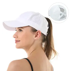 Outdoor Sport Ponytail Baseball Cap for Women, Breathable Mesh Duck Tongue Hat