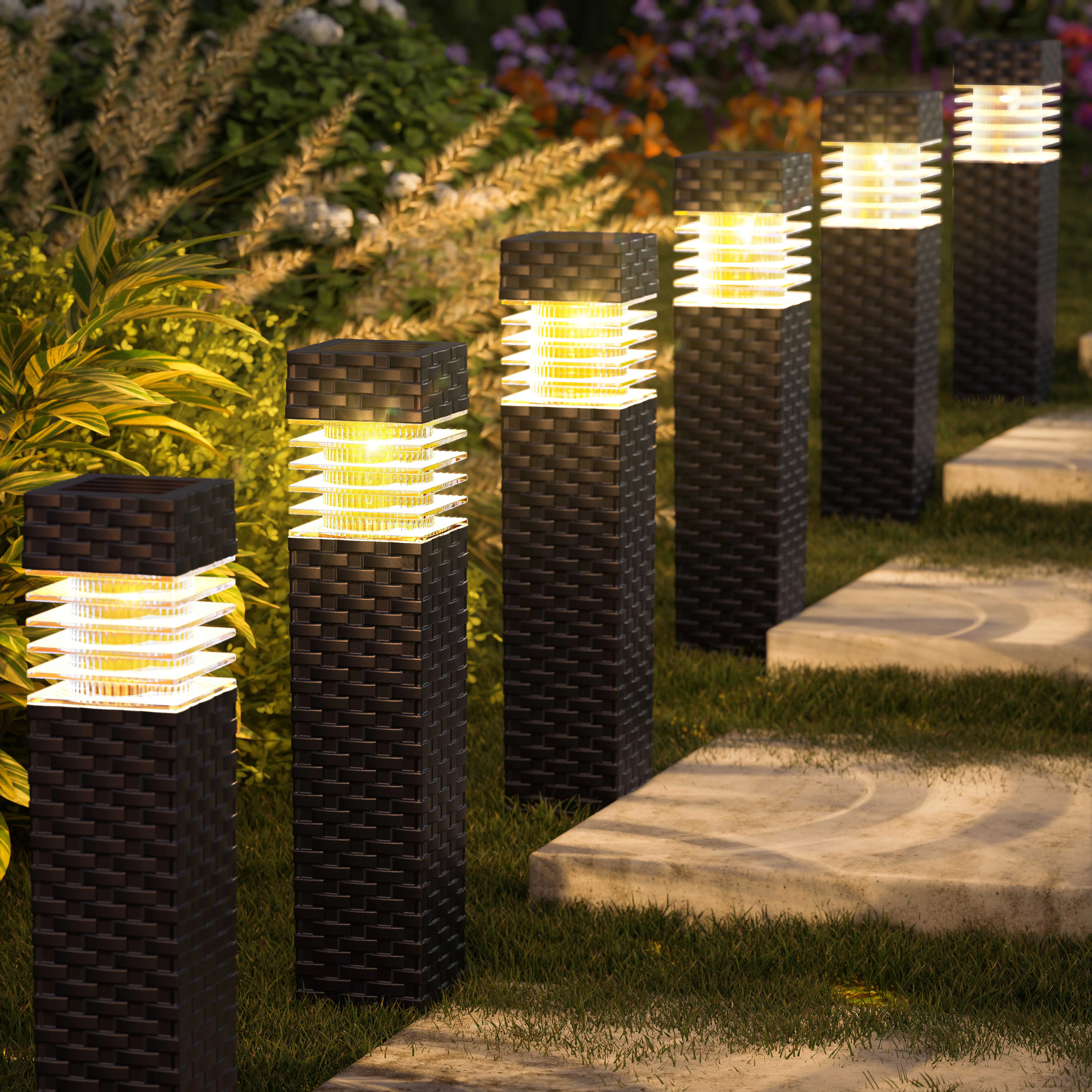 FLACCHI 6-Pack Waterproof Solar Pathway Lights, Solar Outdoor Lights for Garden, Yd & Lawn Landscape Decor solar outdoor lights