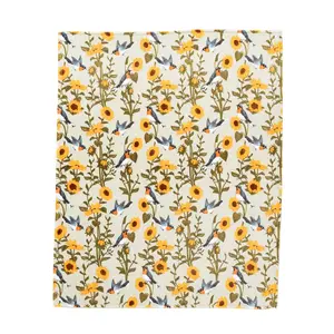 Berkshire 60x80 Printed Plush Bird Throw