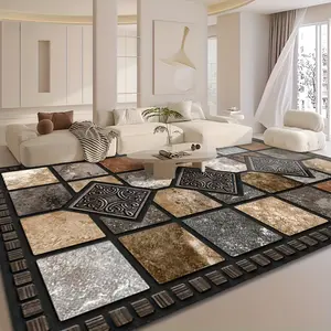 Marble Luxury Mat with Anti-slip Plastic Bottom Soft and Comfortable Indoor Outdoor Warm and Cozy Atmosphere for Living Room Bedroom Entrance