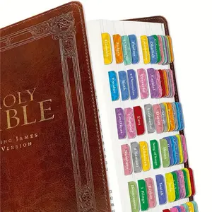Letter Pattern Bible Tab, 75pcs/set Self Adhesive Removable Dividers Tabs Bible Book Index Tab, Christian Gift, Office Stationery & Supplies, Letter Stickers
