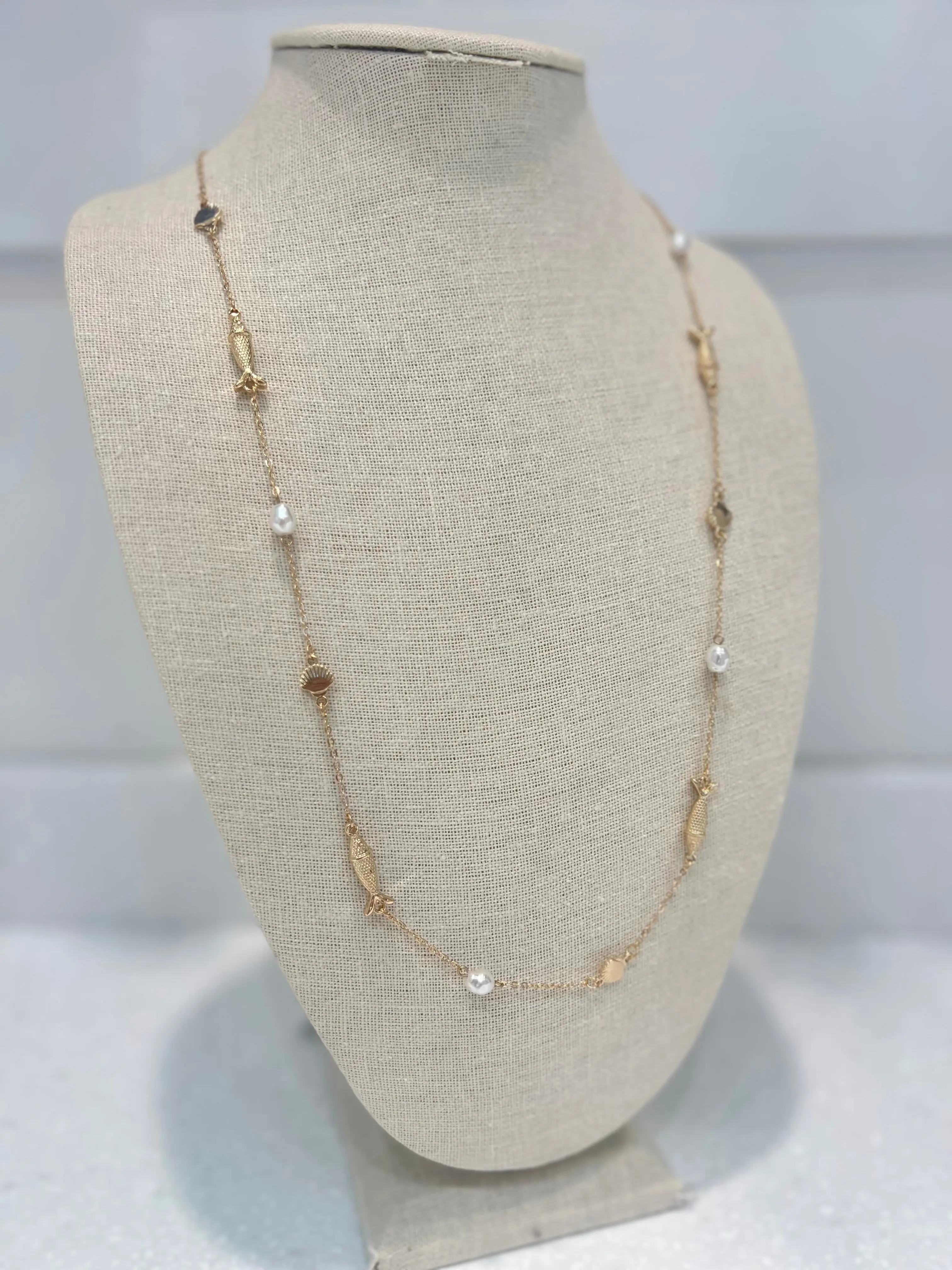 Sardine Long Necklace