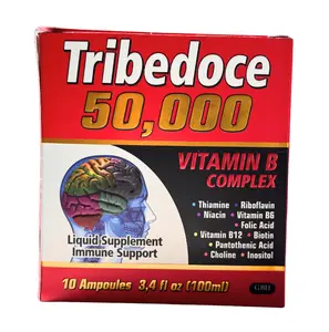 Tribedoce 50,000 Vitamin B Complex Dietary Supplement - Immune Support Liquid Formula - 100ml Ampoules - Pack of 10 - Healthcare, Edible