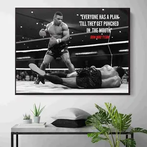 Mike Tyson boxing sport Poster sport quote knockout Poster