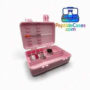 Multi-Vault Peptide Storage Case. Holds multi sizes of vials and accessories