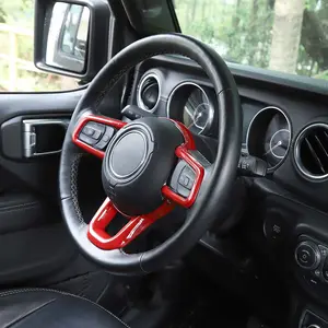 For 2018-2023 Jeep Wrangler JL JLU & Gladiator JT Steering Wheel SteeringWheel Car Interior Accessories Abs Trim