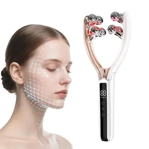 Doge&Vollar Face & Neck Massager for Women – Rechargeable Facial Roller for Jawline Sculpting, Depuffing & Skin Firming Care, Beauty Device for Home & Travel Use