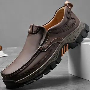 Men's Casual Slip-On Loafers - Breathable Non-Slip Rubber Sole Shoes, Black, Brown, Gray |   Size 6.5-10