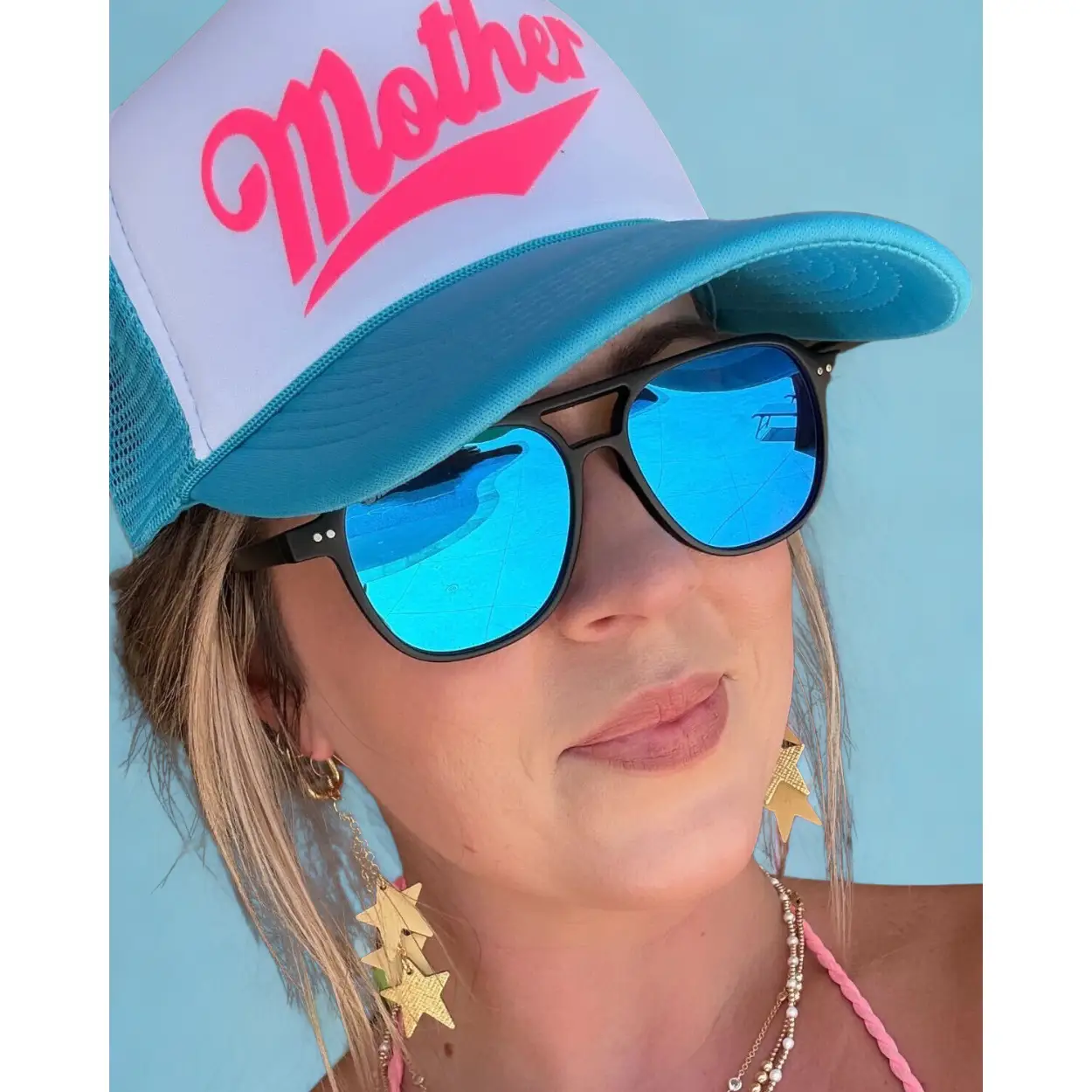 DAX Eyewear Briggs Sunglasses Smaller Aviator Frame for Smaller Face Shapes UV400 TAC Polarized Lens Black, Blue, Hot Pink, or Clear