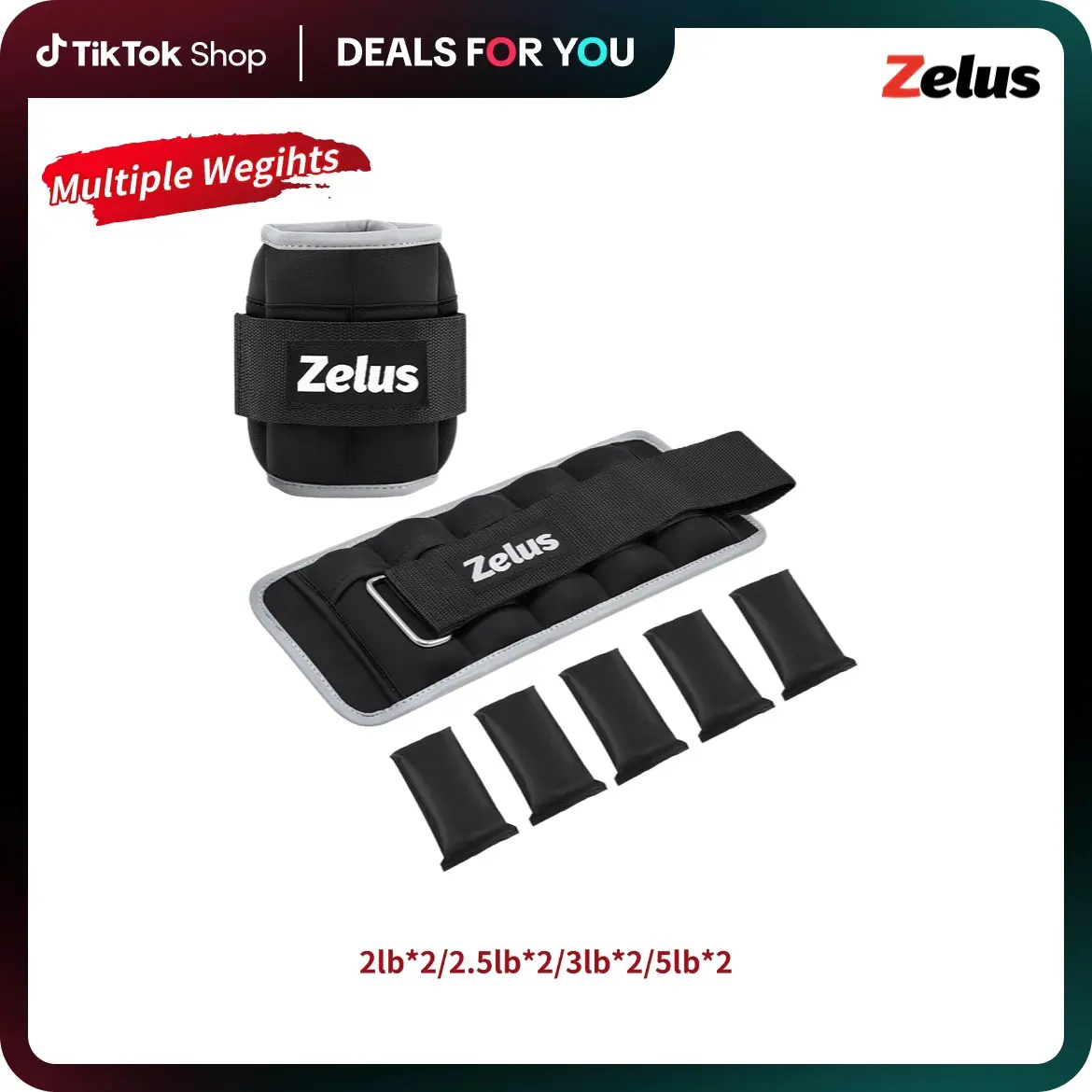 【SummerFinds】ZELUS 1 Pair Adjustable Sculpting Ankle Weights-Lift Your Glutes, Tone Your Legs & Arms – 4/5/6/10lbs Weight Set with Removable Sandbags, 1–5 lb per Strap for Gym, Yoga, Jogging & Walking  #TikTokDealsForYouDays #SummerWins