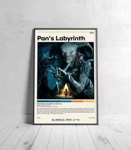 Pan's Labyrinth Poster | Guillermo del Toro, Minimalist Movie Poster, Vintage Retro Art Print, Custom Poster, Wall Art Print, Home Decor