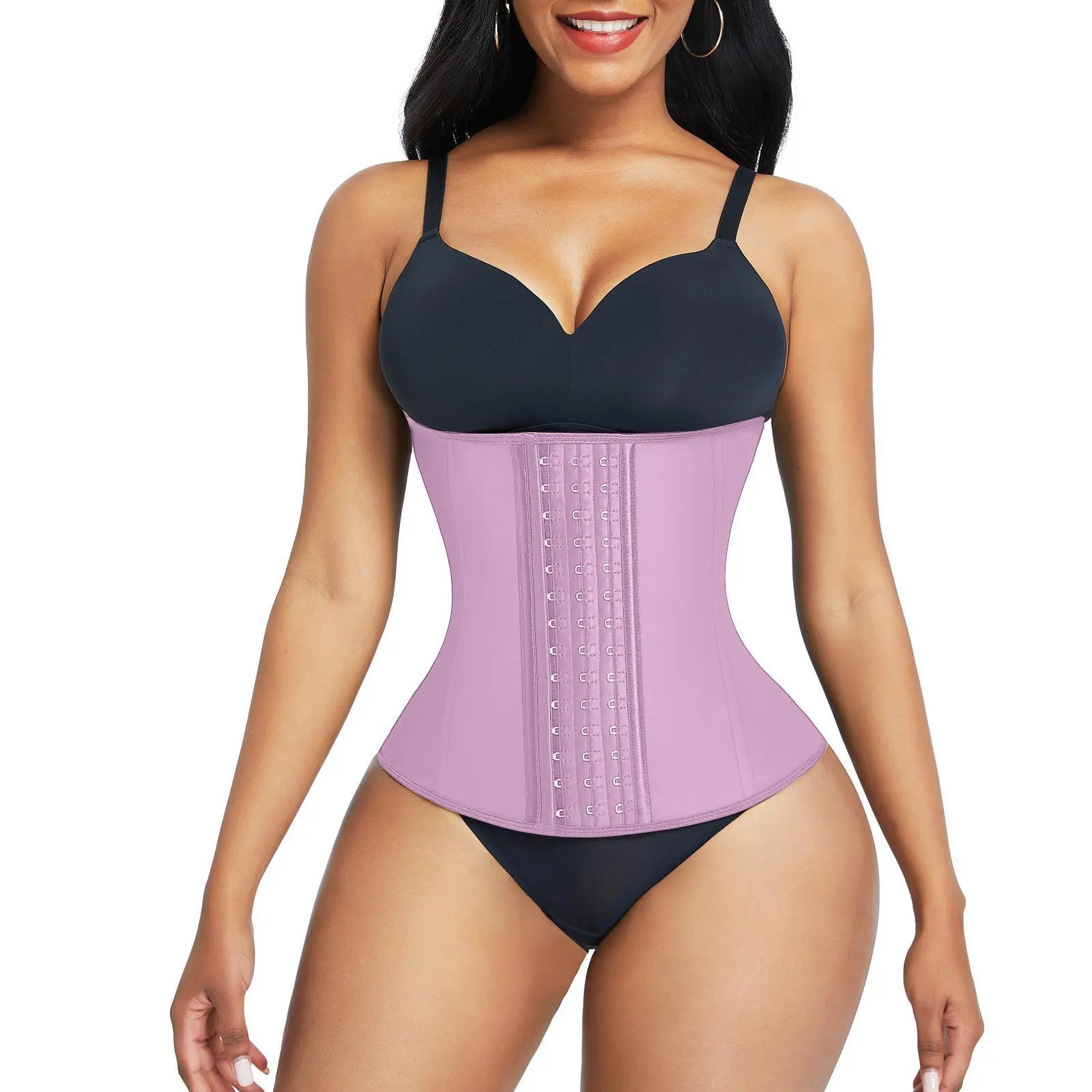 FeelinGirl Waist Trainer for Women Latex Waist Cincher Corset LatexPlus Size Shapewear 3 Hooks Cinchswear Underweaer Garment Compression Women #SummerVibes
