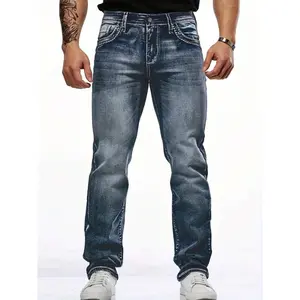 Men's Fashion Unique Back Pocket Embroidered Denim Jeans