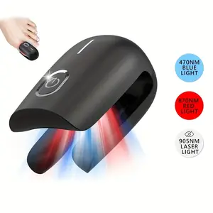 Nail Fungus Laser Treatment Device For Multiple Toenails - USB Rechargeable, Blue & Red Light Relax To Repair Discolored Or Damaged Nails At Home, Battery, Ergonomic Design For Comfortable Use