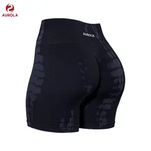 AUROLA Serpent Seamless Scrunch Workout Shorts for Women,Tummy Control Squat Proof Ribbed Thick Active Gym Short SpringStatements