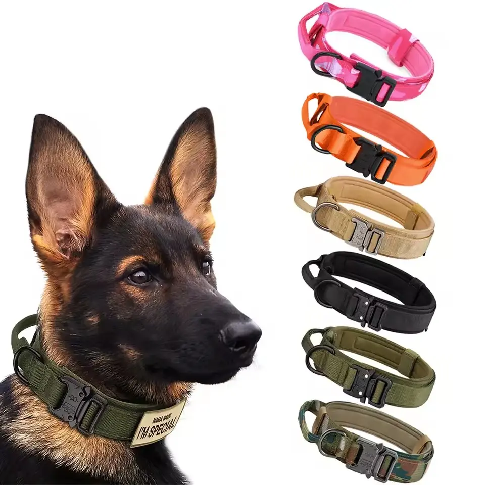 Tactical Dog Training Collar Adjustable Heavy Duty 1000D Nylon #SummerWins #DealsForYouDays Quick Release Buckle for Comfortable Fit and Safety outdoorfun Dog Accessories