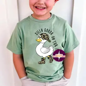 YOUTH & ADULT Camo Silly Goose On The Loose shirt, country boy clothes, toddler boy clothing, deer hunting lover, boys clothes