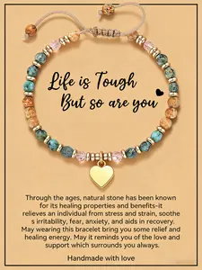 A natural picture stone bracelet, suitable for daily wear, vacation dates, and other occasions, and also a delightful and exquisite little gift, Stainless Steel Bracelet
