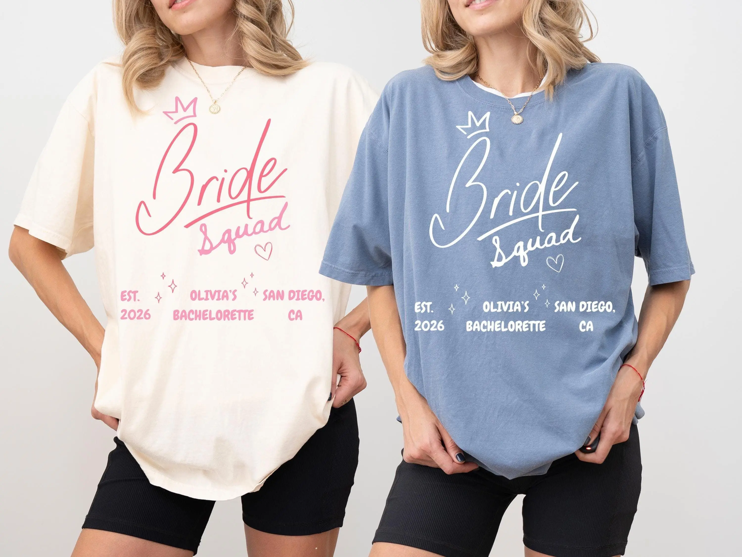 Comfort colors Custom Bride Squad T-shirt, Bridal Party Shirts, Personalized Bridesmaid Tees, Maid of Honor, Bachelorette Party
