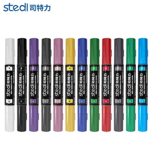 Stedi Acrylic Double Head Mark Pen Up to Model Coloring Mark Pen 12 DIY Hard Head Mark Pen