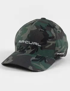 RIP CURL  Mens Vaporcool Flexfit Hat, Camo Green