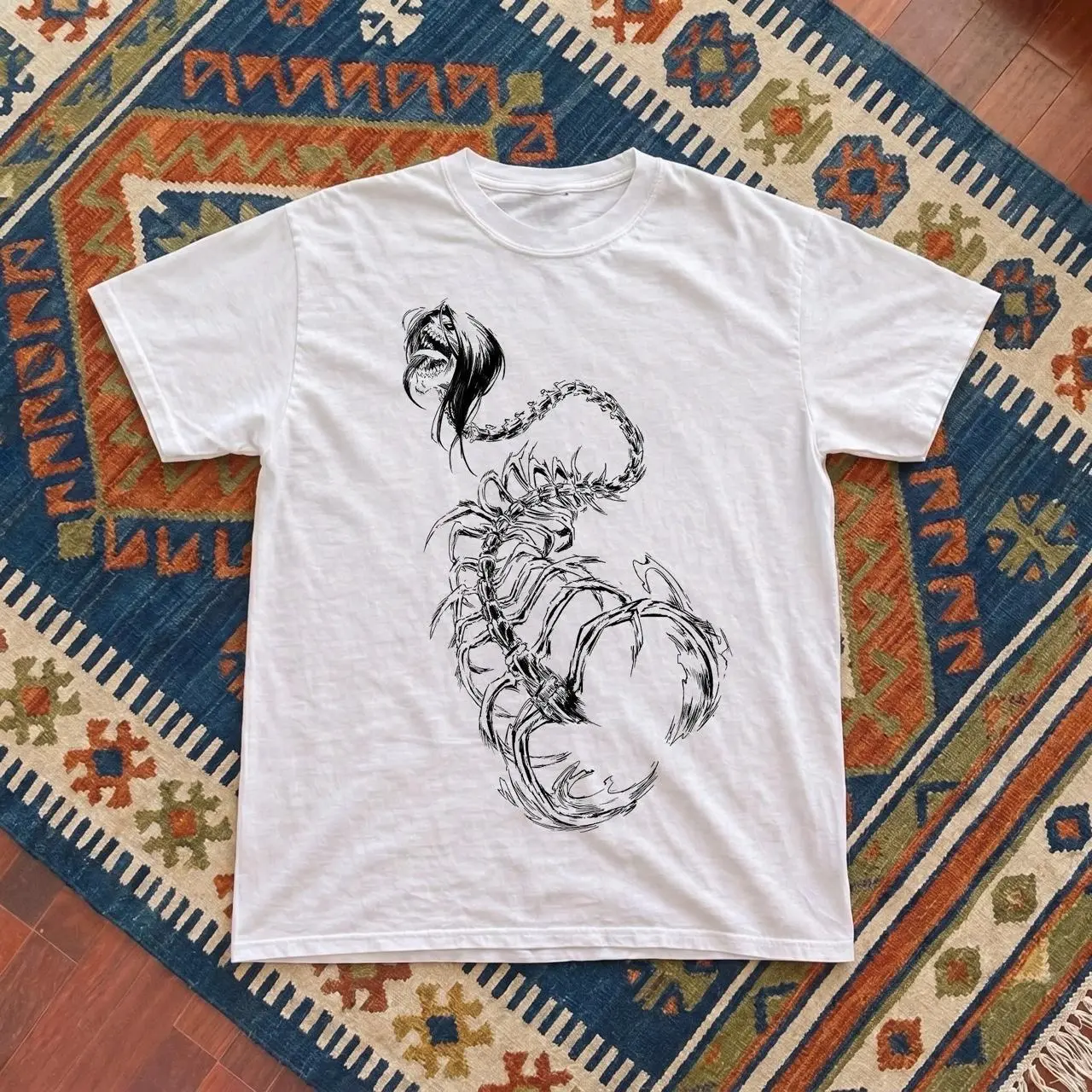 Gildan Men's T-shirt, Attack In Titan Eren Yeager Titan Form white tee, Attack on Titan T Shirt, Eren Yeager Graphic Tee, Anime Manga Shirt, Japanese Streetwear, Unisex Anime Tee