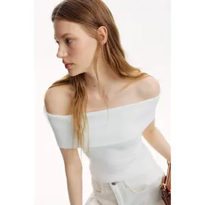 H&M Rib-knit off-the-shoulder top