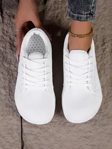 Women's Minimalist Wide Toe Barefoot Shoes, Breathable Mesh Design, Comfortable Casual Couple Shoes, All-Season Wear