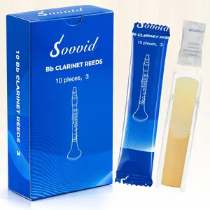 Handcrafted  Clarinet Reeds 3.0 -  Cane, Warm & Rich Tone, Durable & Consistent, Thinner Tip for Easy Play, Individually Packed with Reed Case (Box of 10)