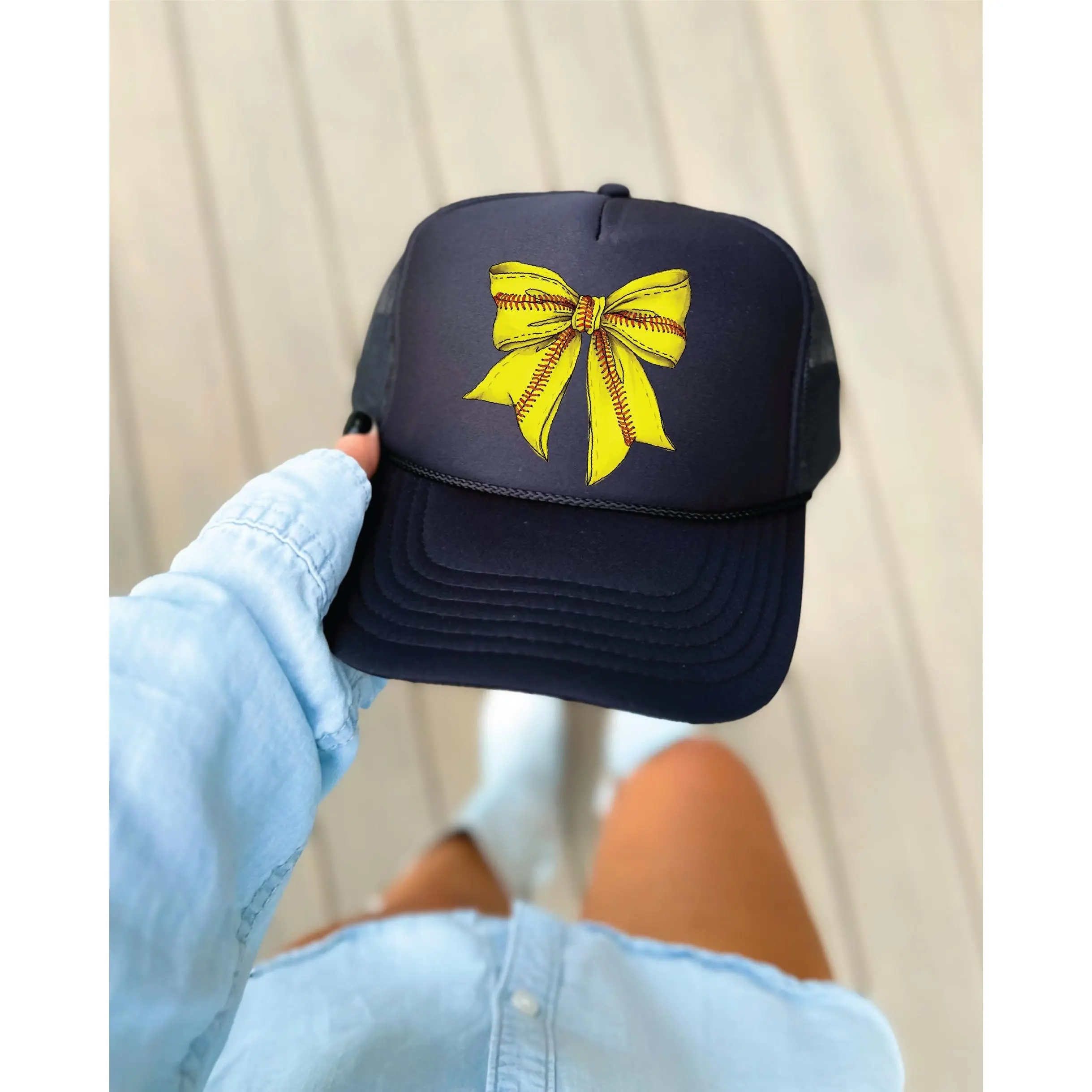 Softball Bow Trucker Hat