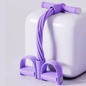 2026 Upgraded Heavy Duty Abdominal Crunch Fitness Equipment Leg & Core Workout Sit-Up Assist Home Gym Exercise Non-Slip Foot Pedal Resistance Bands Portable arm elastic pull rope