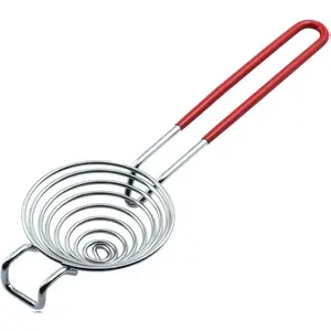 Egg Separator Food Grade Stainless Steel Egg Yolk White Separation Tool (Red)