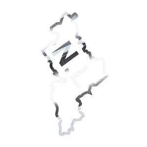 Mexican State Map Outline Nuevo León Vinyl Decal Sticker UV & Waterproof Bumper Window Laptop Automotive Water Bottle Gift accessories – SILVER CHROME 6.5"