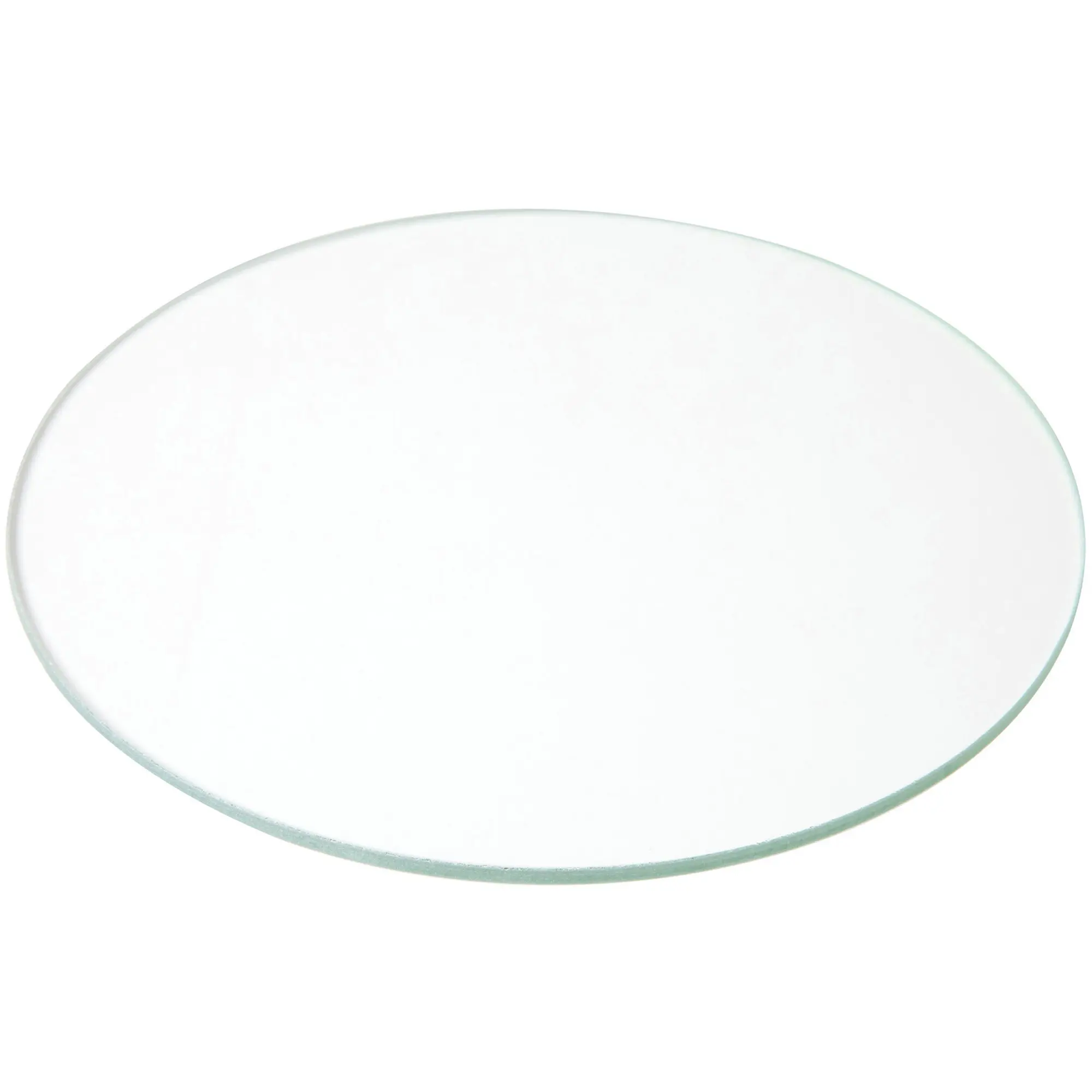 Plymor 6" Round, 3mm Thick Non-Beveled Clear Glass Circle