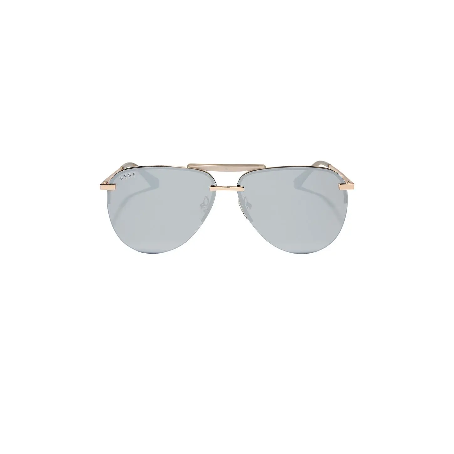 DIFF EYEWEAR Tahoe Sunglasses in Gold & Silver Chrome Mirror