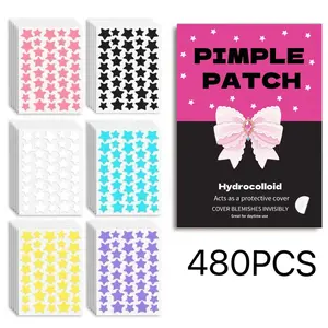 480 Pcs Acne Cover Stickers for Oily Skin, Hydrogel Star Shape Patch, Pimple Patches, Cosmetic Patch, Makeup Concealer, Effective Skincare Solution