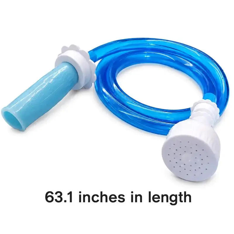 Pet Grooming Tub Spout Shower Attachment with 5ft Flexible Hose, Universal No-Install Faucet Sprayer for Bathtubs, Gentle Water Pressure Multi-Use Bathroom Spray