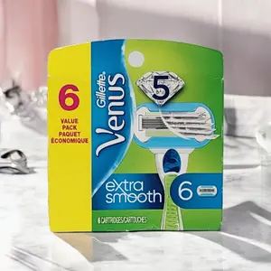 Gillette Venus Extra Smooth Razor Refill Cartridges - 6 Count | Long-Lasting