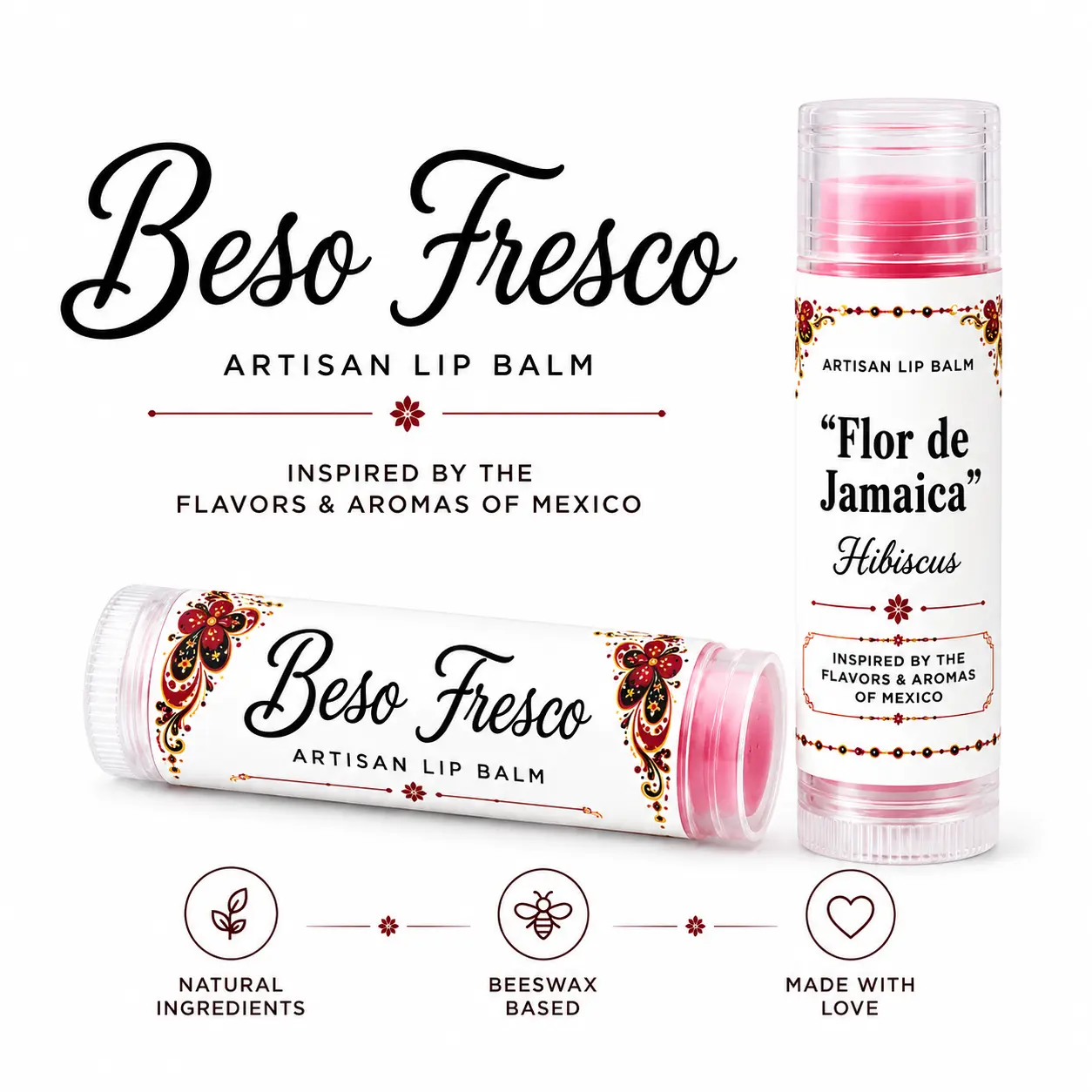 Beso Fresco Artisan Lip Balm - Mexican - Inspired Flavored Lip Balm-6 flavors