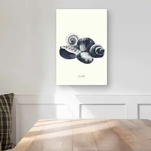 Begin Home Decor C1MP1218Y2ST2W 12 x 18 in. Blue Seaside Shells Wall Art - Blue Aquatic Animals Metal Print Decor