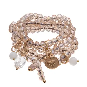 Believe Heart Crystal Boho Wrap Bracelet/Necklace