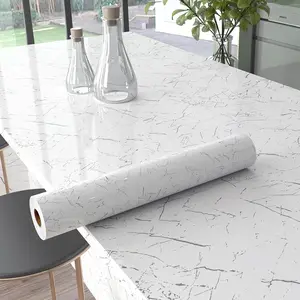 Marble Contact Paper for Countertop Kitchen Cabinet 15.7”×78.7” White Glossy Marble Peel and Stick Wallpaper Modern Self Adhesive Removable Waterproof Wallpaper for Bathroom Granite Vinyl Warp