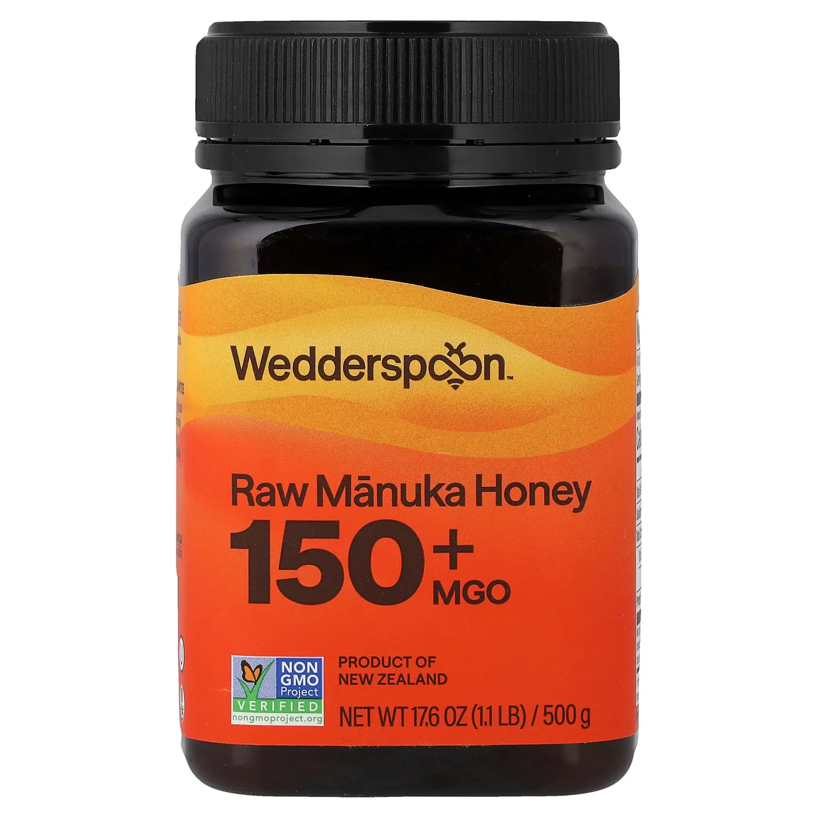 Wedderspoon Raw Manuka Honey, 150+ MGO, 17.6 oz (500 g)