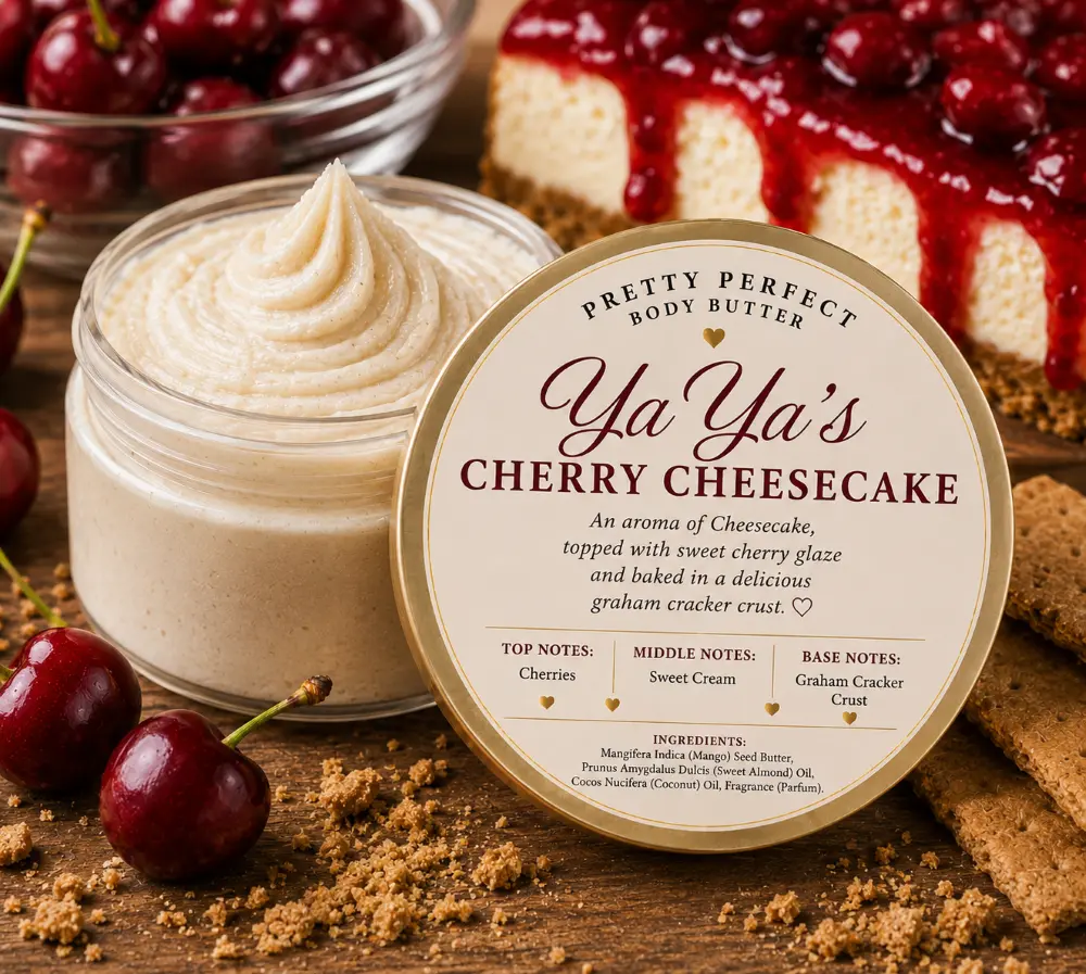 YaYa's Cherry Cheesecake Body Butter long-lasting all-day scent