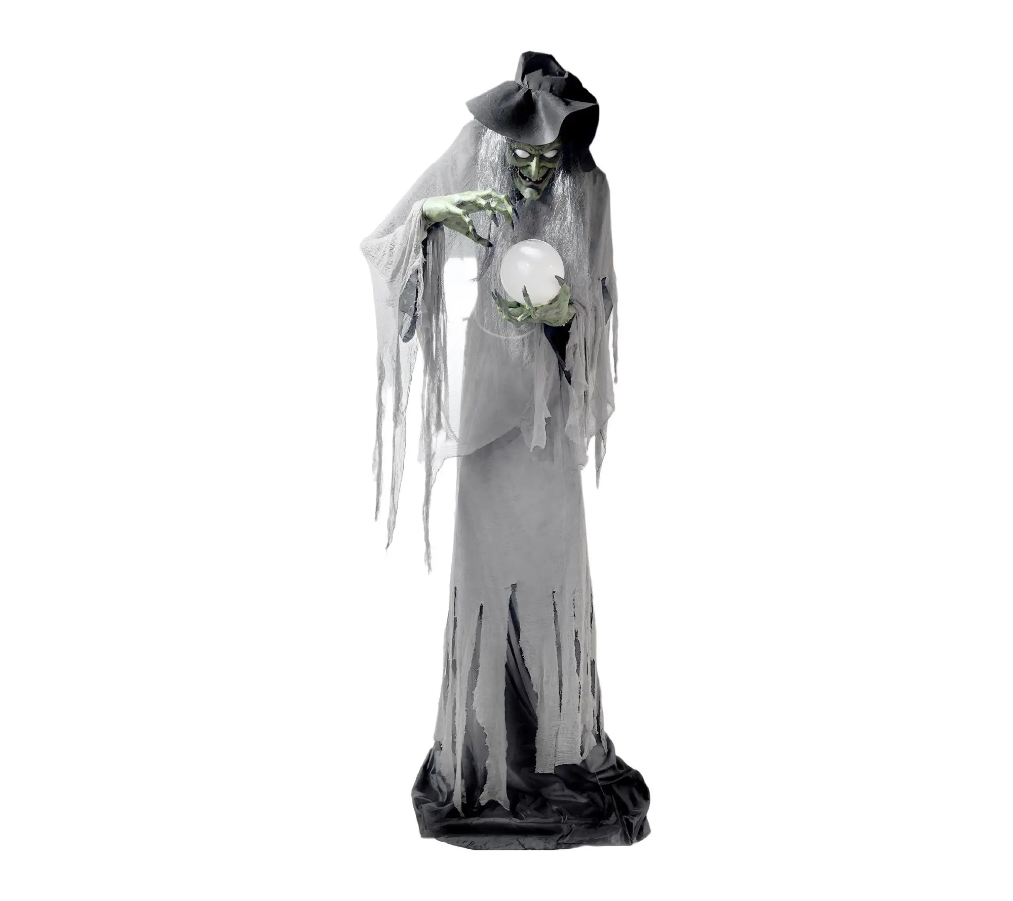Haunted Hill Farm 9ft 10in Witch with Magic Ball Animatronic