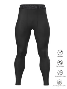 Men's High Performance Compression Pants, Exercise Running Leggings, Ideal for Running & Training, All-Season Moisture-Wicking Fitness Gear, Essential for Gym Enthusiasts, Gym Tights Clothes