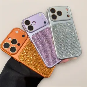 PROMAX Glitter Lens Film & Silicone Cellphone Case - Stylish Sparkling Customized Protective Cover, Premium Screen Protector, Tech Accessories for iPhone 13-17 Pro Max (Women’s Devices) fathersdaygiftideas