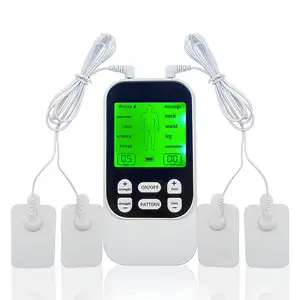 Muscle Massage Unit, 10 Modes Dual Channel, 30 Intensity Levels, Compact Rechargeable Body Massager with 4 Pads